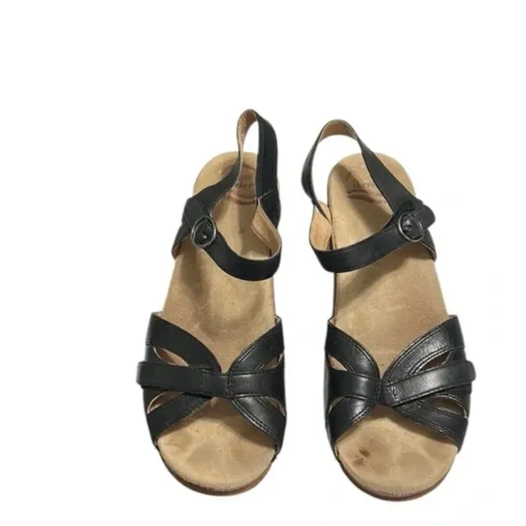 Dansko Season Black Sandals Size 38