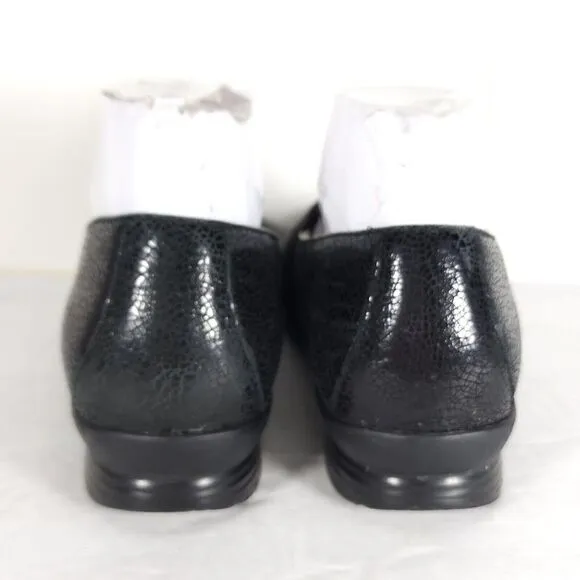Dansko Women's Addy Black Crackle Leather EU37 US6-6,5 Slip On Loafers Shoes