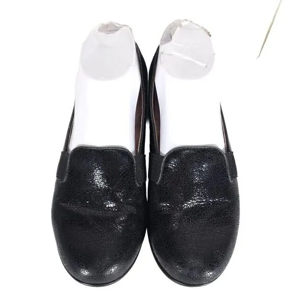 Dansko Women's Addy Black Crackle Leather EU37 US6-6,5 Slip On Loafers Shoes