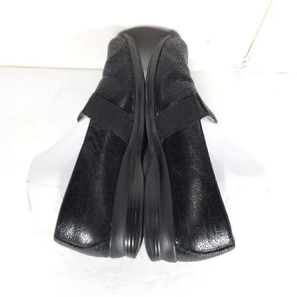 Dansko Women's Addy Black Crackle Leather EU37 US6-6,5 Slip On Loafers Shoes
