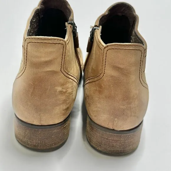 Dansko Women's Tan Liberty Burnished Leather Ankle Bootie EUR Size 37, US 6.5
