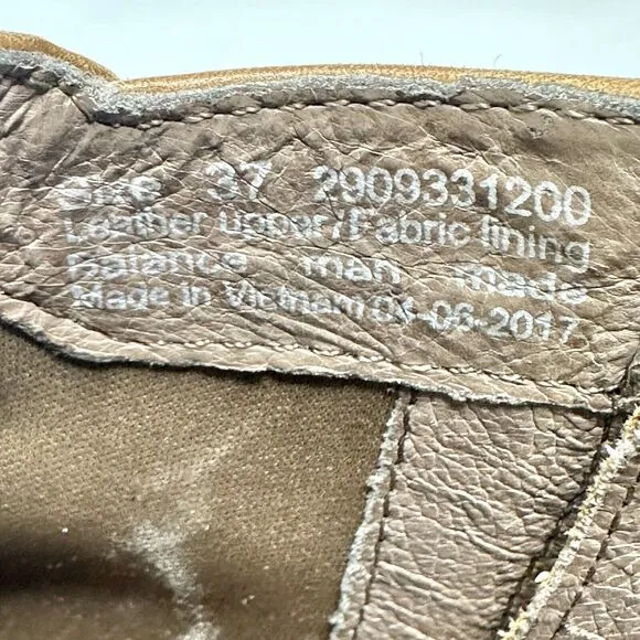 Dansko Women's Tan Liberty Burnished Leather Ankle Bootie EUR Size 37, US 6.5