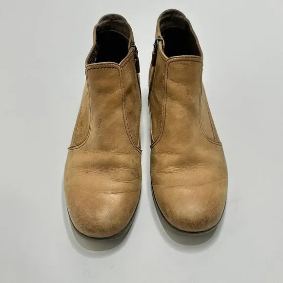 Dansko Women's Tan Liberty Burnished Leather Ankle Bootie EUR Size 37, US 6.5