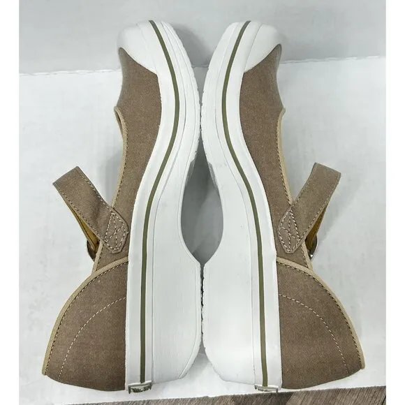 Dansko Women's Vegan Valerie Khaki Mary Jane Comfort Shoes -Size 39/ 8.5-9