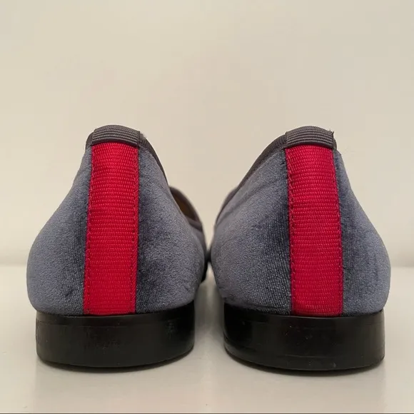 Del Toro X Moda Operandi Tipsy loafers velvet wine glass embroidered shoes 11
