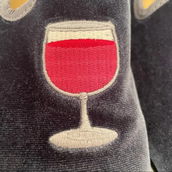 Del Toro X Moda Operandi Tipsy loafers velvet wine glass embroidered shoes 11