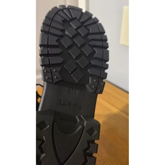 dELiAs Dolls Kill Oxford Platform Chunky Teen Craft Shoes Lace Up Black‎ Size 8M