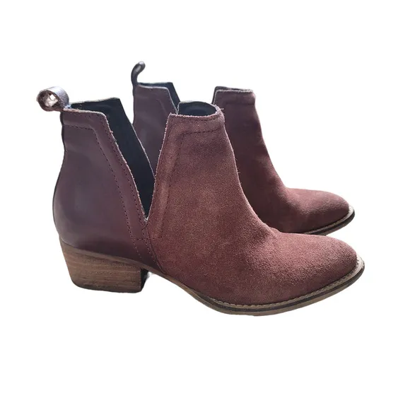DIBA.True Brown Cut Out Leather Ankle Booties Women's Size 6