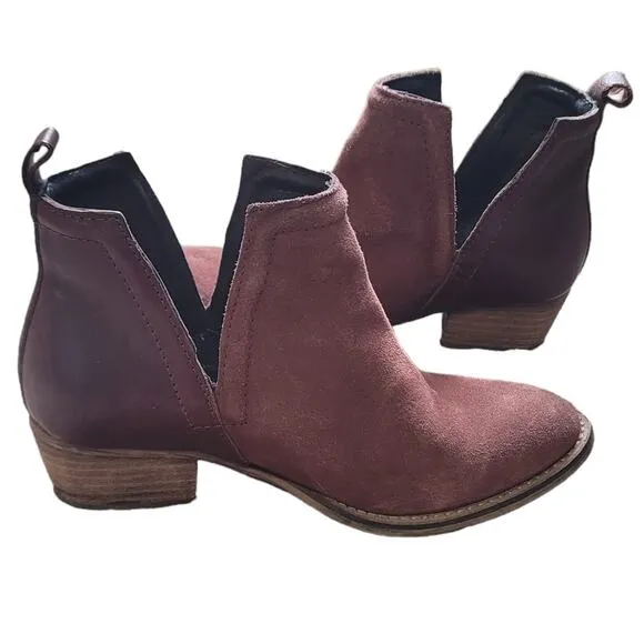 DIBA.True Brown Cut Out Leather Ankle Booties Women's Size 6