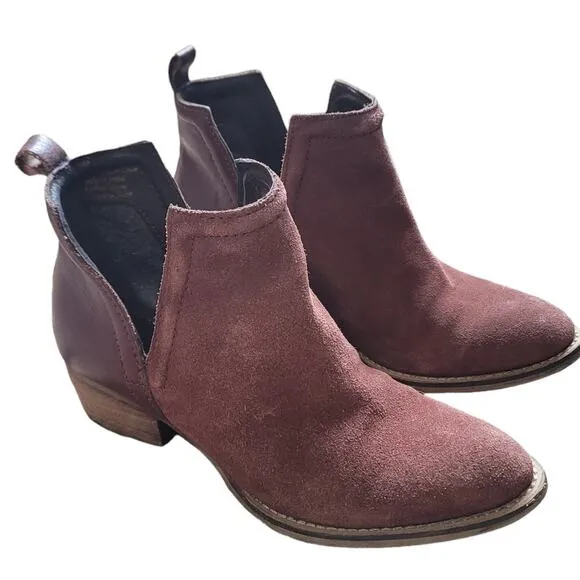 DIBA.True Brown Cut Out Leather Ankle Booties Women's Size 6