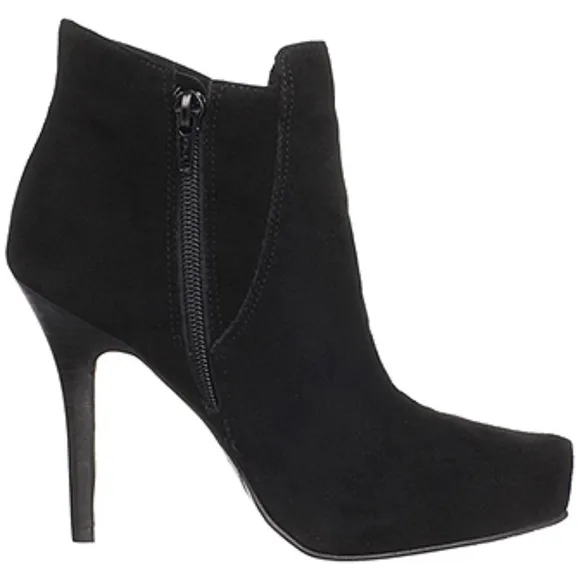 Diego di Lucca Ankle Stiletto Black Suede Boots