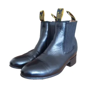 Diego’s Botines Black Leather Pull On Chelsea Boot Size MX 26/US Men 7.5 Women 9
