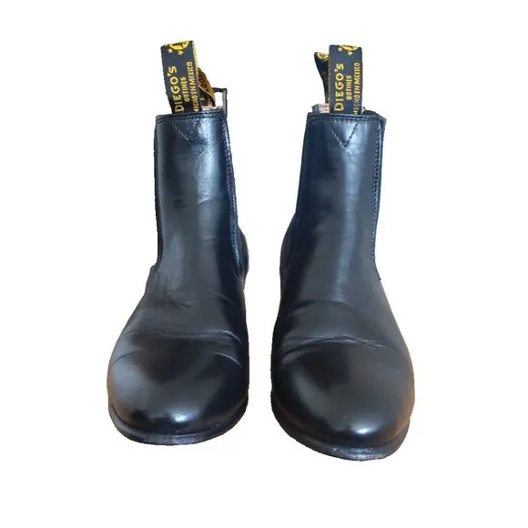 Diego’s Botines Black Leather Pull On Chelsea Boot Size MX 26/US Men 7.5 Women 9