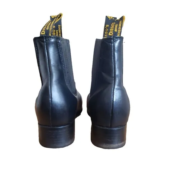 Diego’s Botines Black Leather Pull On Chelsea Boot Size MX 26/US Men 7.5 Women 9