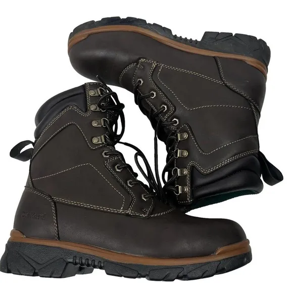 DieHard Brown 8&quot; Soft Toe Work Boot Size 11 Water Resistant 3M Thinsulate