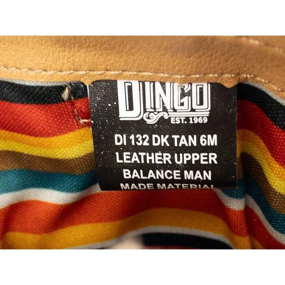 DINGO Dark Tan Jackpot Round Toe Slouchy Suede Western Cowgirl Ankle Boots 6