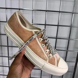 Dior Pink Velvet Low Top Walk’N’Dior Sneakers size 41