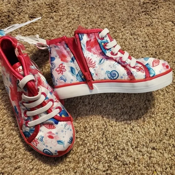 Disney Baby Ariel Mermaid Hi Top Sneakers 2 YRS