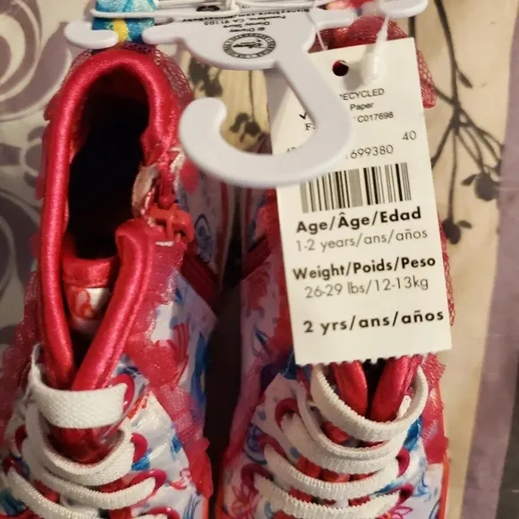 Disney Baby Ariel Mermaid Hi Top Sneakers 2 YRS