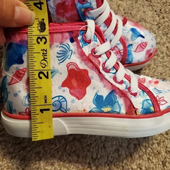 Disney Baby Ariel Mermaid Hi Top Sneakers 2 YRS