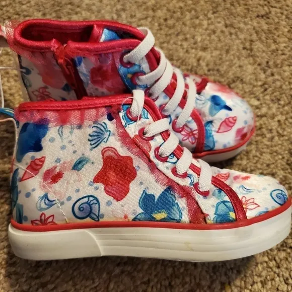 Disney Baby Ariel Mermaid Hi Top Sneakers 2 YRS