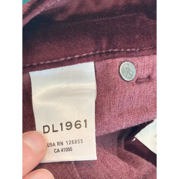 DL1961 Velvet Mini Skirt Burgundy Rich Maroon Purple Hippie Vibes - Sz 27 S