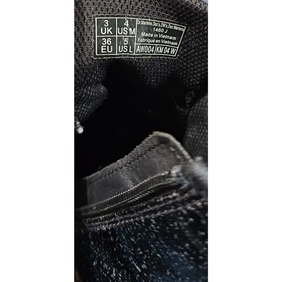 Doc Martens 1460 Cosmic Glitter Black Boots Sparkles Girls Size 5