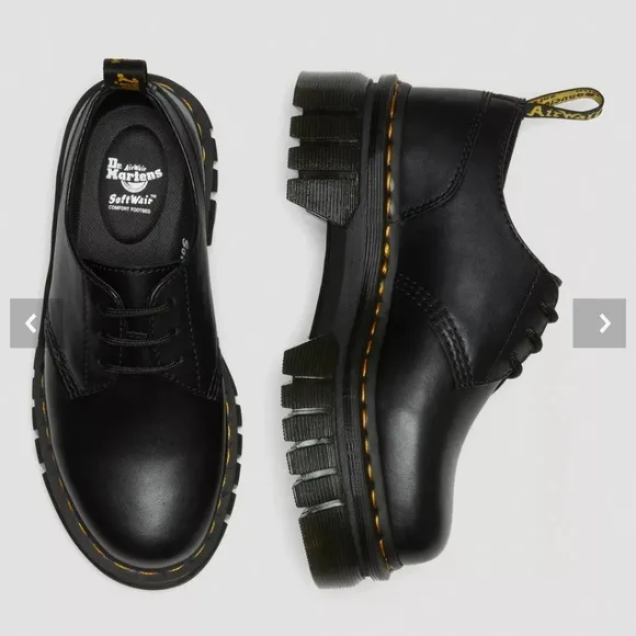Doc Martens Audrick Nappa Leather Platform Shoes