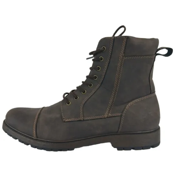 Dockers 10 M Stratton Mens Ankle Boots Casual Cap Toe Zip Up Chukka Faux Leather
