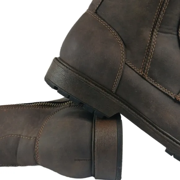 Dockers 10 M Stratton Mens Ankle Boots Casual Cap Toe Zip Up Chukka Faux Leather