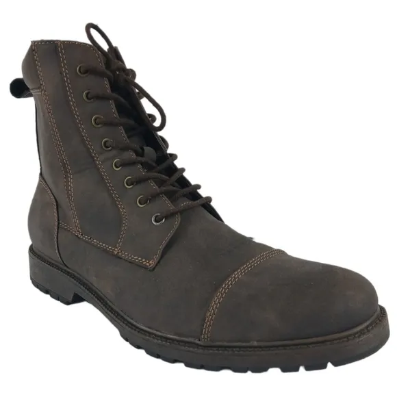 Dockers 10 M Stratton Mens Ankle Boots Casual Cap Toe Zip Up Chukka Faux Leather