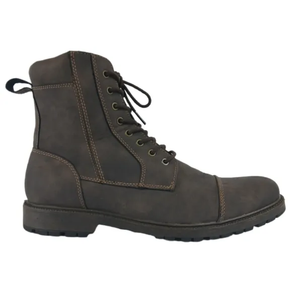 Dockers 10 M Stratton Mens Ankle Boots Casual Cap Toe Zip Up Chukka Faux Leather