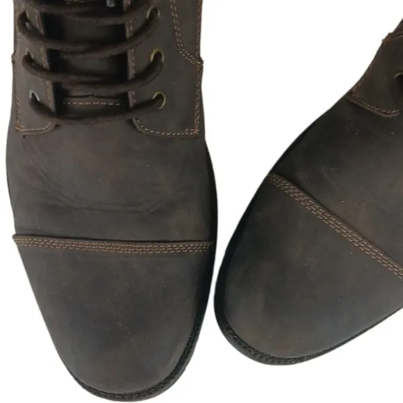Dockers 10 M Stratton Mens Ankle Boots Casual Cap Toe Zip Up Chukka Faux Leather