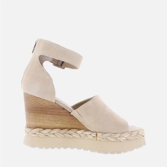 Dolce Vita PARLE Biscuit Ankle Strap WEDGE Sandals 8.5