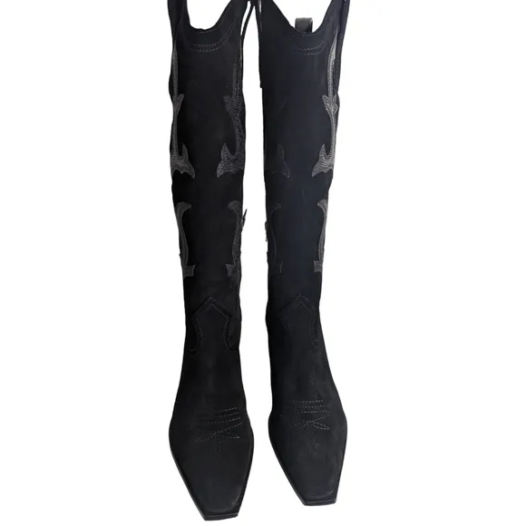 Dolce Vita Samare Black Western Cowboy Boots... Size 6.5