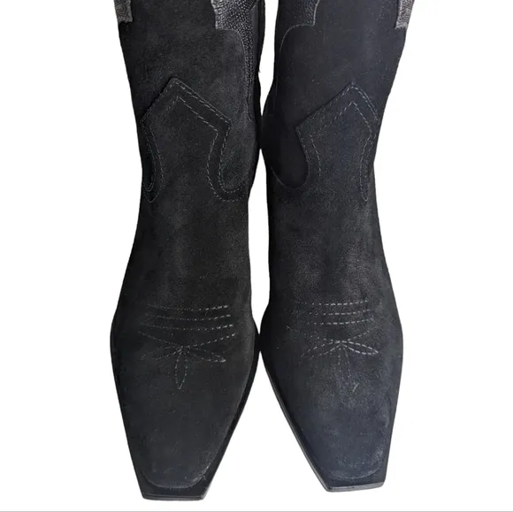 Dolce Vita Samare Black Western Cowboy Boots... Size 6.5