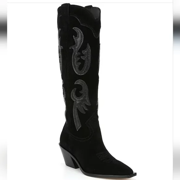 Dolce Vita Samare Black Western Cowboy Boots... Size 6.5