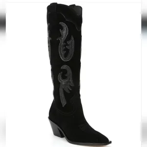 Dolce Vita Samare Black Western Cowboy Boots... Size 6.5