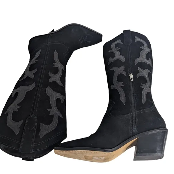 Dolce Vita Samare Black Western Cowboy Boots... Size 6.5