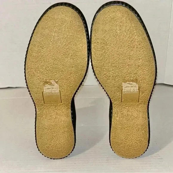 Dolce Vita Shoes Womens Size 10 Brenan Wedge Heel Loafers Ivory Leather Chain