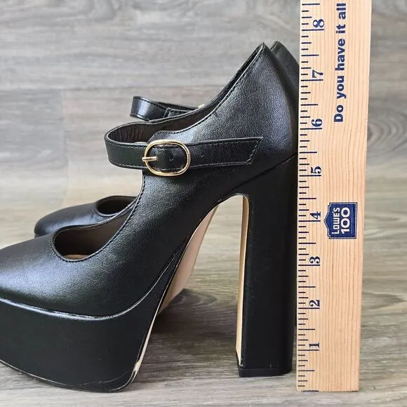 Dolls Kill Yours Conditionally Heeled Mary Jane Pumps Women's 5.5 Vegan Platform