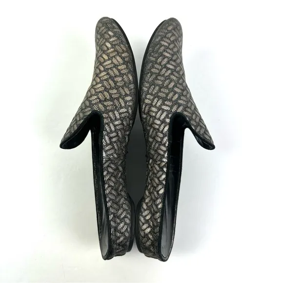 Donald J Pliner Baz Mules 9.5 Woven Fabric Shoes Womens Slip On