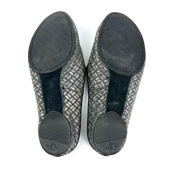 Donald J Pliner Baz Mules 9.5 Woven Fabric Shoes Womens Slip On