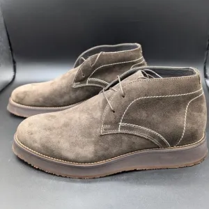 Donald Pliner Boots Mens 8 Dark Brown Oily Suede Hamilton Lace up booties Career