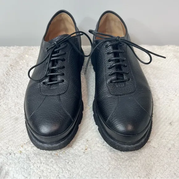 Donatello ADARA Shoes Black Leather Lace Up Comfort Oxfords 10 LIKE NEW!