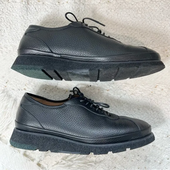 Donatello ADARA Shoes Black Leather Lace Up Comfort Oxfords 10 LIKE NEW!