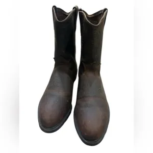 Double-H AG7 Ranch Wellington Brown Leather pull up Work Boots Mens Size 11EE B5
