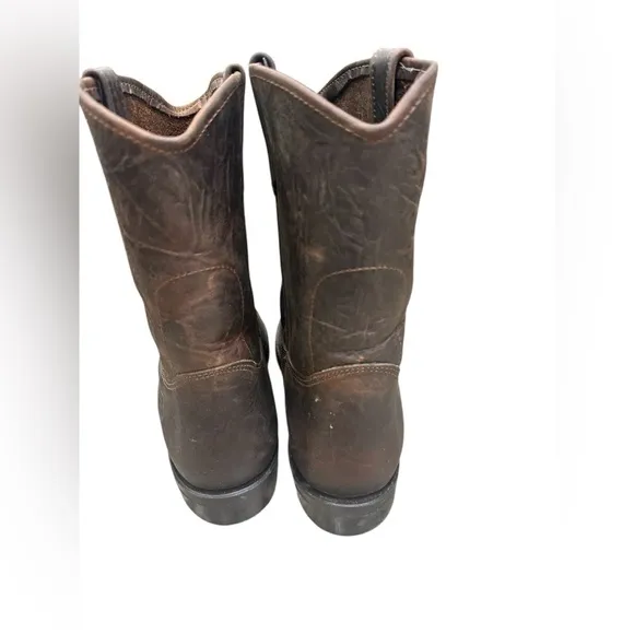 Double-H AG7 Ranch Wellington Brown Leather pull up Work Boots Mens Size 11EE B5