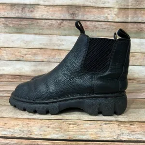 Double H Black Leather Ankle Boots