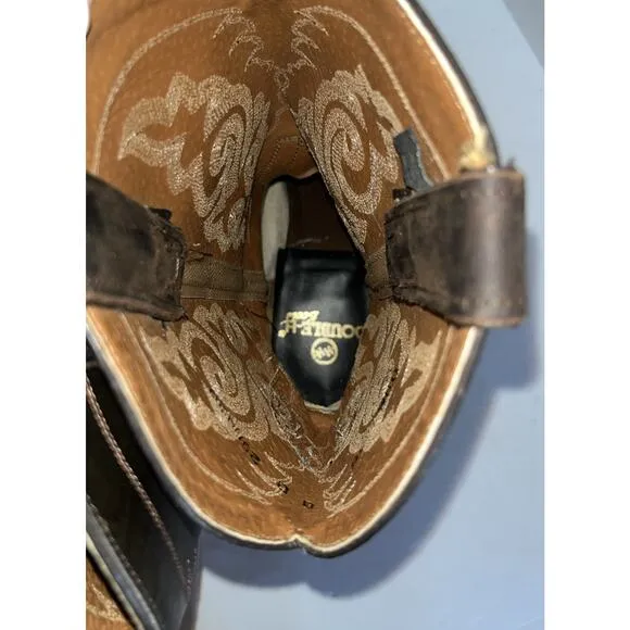 Double H‎ Boots Mens 8D Western Work Brown Leather Cowboy Pull On